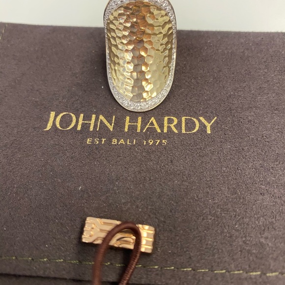 John Hardy 18k yellow gold diamond ring - Picture 3 of 9